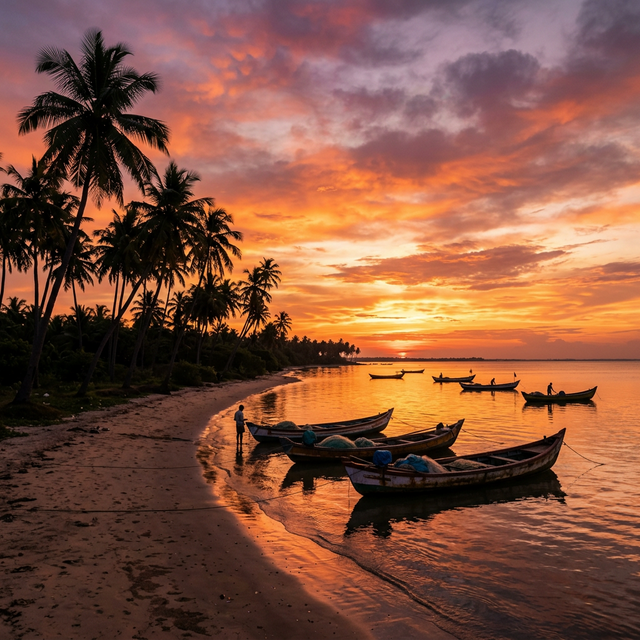 Beach Sunset at Pulicat