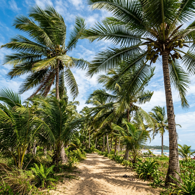 Coconut palms at Pazhaverkadu